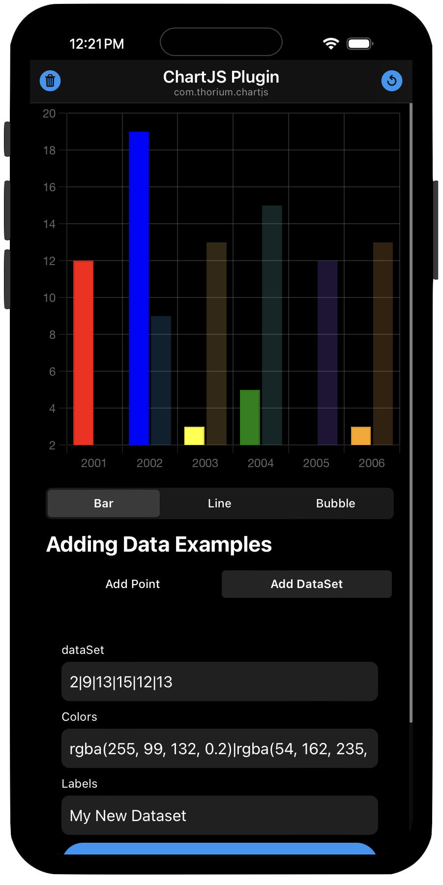 Thorium Builder - Chart.js